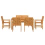 Conjunto de Comedor de Jardín 6 pcs Marrón en Mesas de jardín | Comprar online en Foru.es