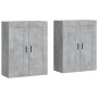 Armarios de pared 2 uds madera de ingeniería gris hormigón de vidaXL, Aparadores - Ref: Foro24-3198037, Precio: 126,95 €, Des...