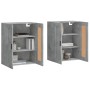 Armarios de pared 2 uds madera de ingeniería gris hormigón de vidaXL, Aparadores - Ref: Foro24-3198037, Precio: 126,95 €, Des...