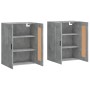 Armarios de pared 2 uds madera de ingeniería gris hormigón de vidaXL, Aparadores - Ref: Foro24-3198037, Precio: 126,95 €, Des...