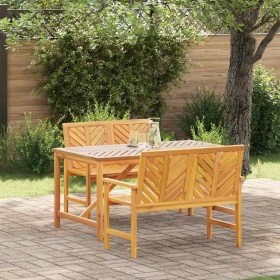 Conjunto de Comedor de Jardín 3 pcs Marrón en Mesas de jardín | Comprar online en Foru.es