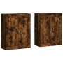 Armarios de pared 2 uds madera de ingeniería roble ahumado de vidaXL, Aparadores - Ref: Foro24-3198038, Precio: 131,04 €, Des...