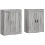 Armarios de pared 2 uds madera de ingeniería gris Sonoma de vidaXL, Aparadores - Ref: Foro24-3198039, Precio: 126,97 €, Descu...