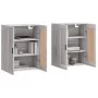 Armarios de pared 2 uds madera de ingeniería gris Sonoma de vidaXL, Aparadores - Ref: Foro24-3198039, Precio: 126,97 €, Descu...