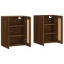 Armarios de pared 2 uds madera de ingeniería marrón roble de vidaXL, Aparadores - Ref: Foro24-3198040, Precio: 140,70 €, Desc...