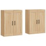 Armarios de pared 2 uds madera de ingeniería roble Sonoma de vidaXL, Aparadores - Ref: Foro24-3198044, Precio: 139,57 €, Desc...