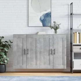 Armarios de pared 2 uds madera de ingeniería gris hormigón de vidaXL, Aparadores - Ref: Foro24-3198045, Precio: 124,24 €, Des...