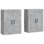 Armarios de pared 2 uds madera de ingeniería gris hormigón de vidaXL, Aparadores - Ref: Foro24-3198045, Precio: 132,41 €, Des...