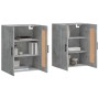Armarios de pared 2 uds madera de ingeniería gris hormigón de vidaXL, Aparadores - Ref: Foro24-3198045, Precio: 132,41 €, Des...