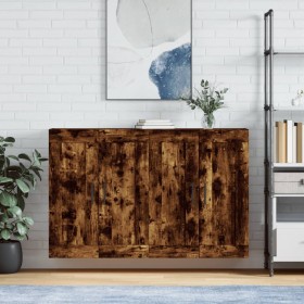 Armarios de pared 2 uds madera de ingeniería roble ahumado de vidaXL, Aparadores - Ref: Foro24-3198046, Precio: 125,54 €, Des...