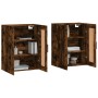 Armarios de pared 2 uds madera de ingeniería roble ahumado de vidaXL, Aparadores - Ref: Foro24-3198046, Precio: 125,54 €, Des...
