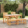 Conjunto de Comedor de Jardín 4 pcs Marrón en Mesas de jardín | Comprar online en Foru.es