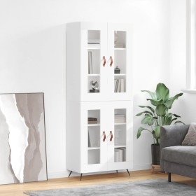 Aparador alto madera contrachapada blanco 69,5x34x180 cm de vidaXL, Aparadores - Ref: Foro24-3198249, Precio: 159,49 €, Descu...