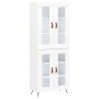 Aparador alto madera contrachapada blanco 69,5x34x180 cm de vidaXL, Aparadores - Ref: Foro24-3198249, Precio: 159,49 €, Descu...