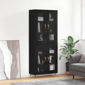 Aparador alto madera contrachapada negro 69,5x34x180 cm de vidaXL, Aparadores - Ref: Foro24-3198250, Precio: 162,10 €, Descue...