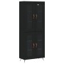 Aparador alto madera contrachapada negro 69,5x34x180 cm de vidaXL, Aparadores - Ref: Foro24-3198250, Precio: 164,25 €, Descue...