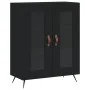 Hohes schwarzes Sperrholz-Sideboard 69,5 x 34 x 180 cm von vidaXL, Sideboards - Ref: Foro24-3198250, Preis: 162,10 €, Rabatt: %