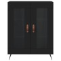 Aparador alto madera contrachapada negro 69,5x34x180 cm de vidaXL, Aparadores - Ref: Foro24-3198250, Precio: 164,25 €, Descue...
