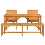 Conjunto de Comedor de Jardín 4 pcs Marrón en Mesas de jardín | Comprar online en Foru.es