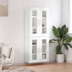 Aparador alto madera contrachapada blanco 69,5x34x180 cm de vidaXL, Aparadores - Ref: Foro24-3198265, Precio: 173,68 €, Descu...