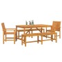 Conjunto de Comedor de Jardín 5 pcs Marrón en Mesas de jardín | Comprar online en Foru.es