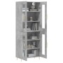 Aparador alto madera contrachapada gris hormigón 69,5x34x180 cm de vidaXL, Aparadores - Ref: Foro24-3198269, Precio: 169,65 €...