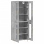 Aparador alto madera contrachapada gris hormigón 69,5x34x180 cm de vidaXL, Aparadores - Ref: Foro24-3198269, Precio: 169,65 €...