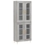 Aparador alto madera contrachapada gris sonoma 69,5x34x180 cm de vidaXL, Aparadores - Ref: Foro24-3198271, Precio: 165,98 €, ...