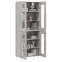 Aparador alto madera contrachapada gris sonoma 69,5x34x180 cm de vidaXL, Aparadores - Ref: Foro24-3198271, Precio: 165,98 €, ...