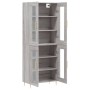 Aparador alto madera contrachapada gris sonoma 69,5x34x180 cm de vidaXL, Aparadores - Ref: Foro24-3198271, Precio: 165,98 €, ...