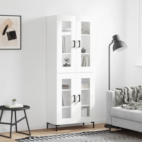 Aparador alto madera contrachapada blanco 69,5x34x180 cm de vidaXL, Aparadores - Ref: Foro24-3198273, Precio: 171,66 €, Descu...