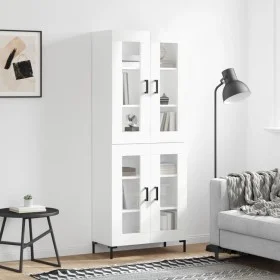 Aparador alto madera contrachapada blanco 69,5x34x180 cm de vidaXL, Aparadores - Ref: Foro24-3198273, Precio: 166,87 €, Descu...