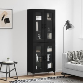 Aparador alto madera contrachapada negro 69,5x34x180 cm de vidaXL, Aparadores - Ref: Foro24-3198274, Precio: 174,16 €, Descue...