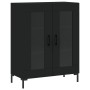 Aparador alto madera contrachapada negro 69,5x34x180 cm de vidaXL, Aparadores - Ref: Foro24-3198274, Precio: 174,16 €, Descue...