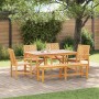 Conjunto de Comedor de Jardín 6 pcs Marrón en Mesas de jardín | Comprar online en Foru.es