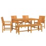 Conjunto de Comedor de Jardín 6 pcs Marrón en Mesas de jardín | Comprar online en Foru.es
