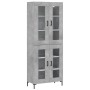 Aparador alto madera contrachapada gris hormigón 69,5x34x180 cm de vidaXL, Aparadores - Ref: Foro24-3198277, Precio: 163,70 €...