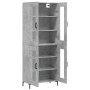 Aparador alto madera contrachapada gris hormigón 69,5x34x180 cm de vidaXL, Aparadores - Ref: Foro24-3198277, Precio: 163,70 €...