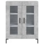 Aparador alto madera contrachapada gris hormigón 69,5x34x180 cm de vidaXL, Aparadores - Ref: Foro24-3198277, Precio: 163,70 €...