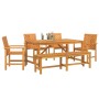 Conjunto de Comedor de Jardín 6 pcs Marrón en Mesas de jardín | Comprar online en Foru.es