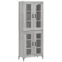 Aparador alto madera contrachapada gris sonoma 69,5x34x180 cm by vidaXL, Sideboards - Ref: Foro24-3198279, Price: 158,86 €, D...