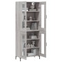 Aparador alto madera contrachapada gris sonoma 69,5x34x180 cm de vidaXL, Aparadores - Ref: Foro24-3198279, Precio: 161,67 €, ...