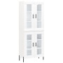 Aparador alto madera contrachapada blanco 69,5x34x180 cm de vidaXL, Aparadores - Ref: Foro24-3198281, Precio: 185,31 €, Descu...