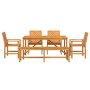 Conjunto de Comedor de Jardín 6 pcs Marrón en Mesas de jardín | Comprar online en Foru.es