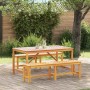 Conjunto de Comedor de Jardín 3 pcs Marrón en Mesas de jardín | Comprar online en Foru.es