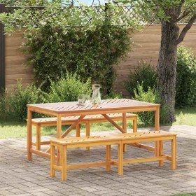 Conjunto de Comedor de Jardín 3 pcs Marrón en Mesas de jardín | Comprar online en Foru.es