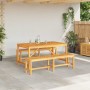 Conjunto de Comedor de Jardín 3 pcs Marrón en Mesas de jardín | Comprar online en Foru.es