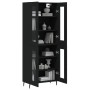 Aparador alto madera contrachapada negro 69,5x34x180 cm de vidaXL, Aparadores - Ref: Foro24-3198290, Precio: 188,69 €, Descue...