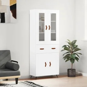 Aparador alto madera contrachapada blanco 69,5x34x180 cm de vidaXL, Aparadores - Ref: Foro24-3198505, Precio: 161,46 €, Descu...