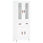 Aparador alto madera contrachapada blanco 69,5x34x180 cm de vidaXL, Aparadores - Ref: Foro24-3198505, Precio: 163,46 €, Descu...